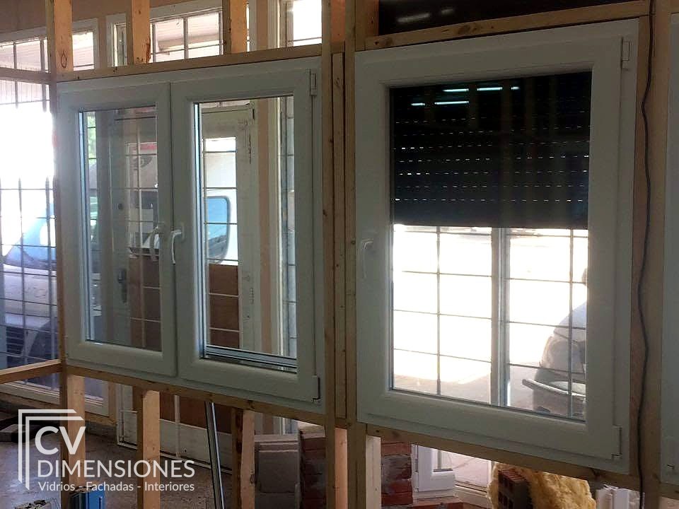 Aberturas de aluminio en galería
