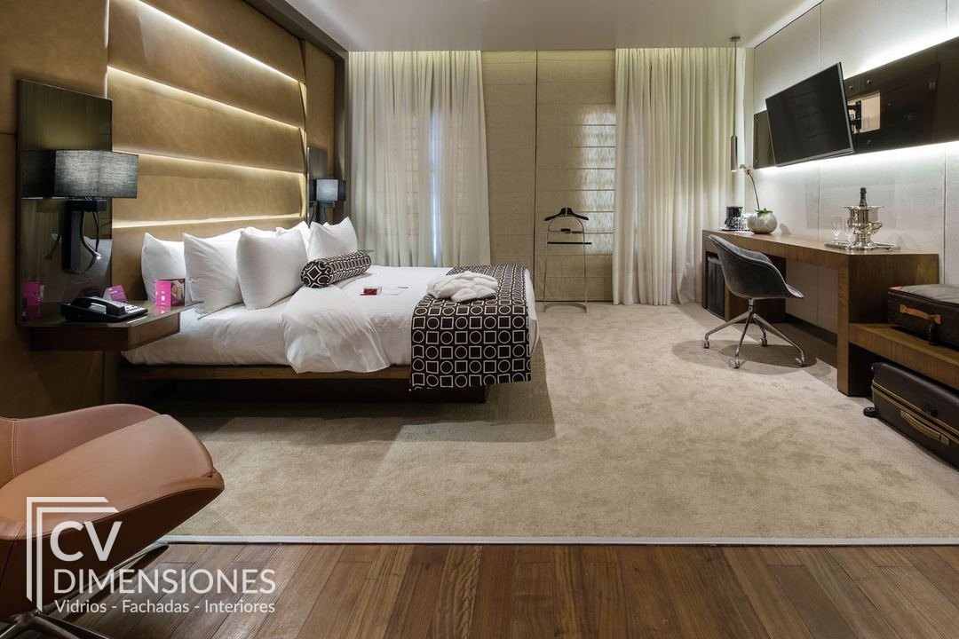 Ambiente integral con detalles en vidrio
